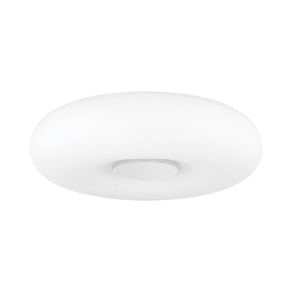 Imani LED Flush Mount Ceiling Light in Polished Nickel.
