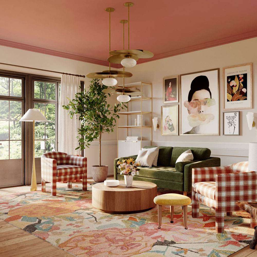 Indie Floor Lamp in living room.