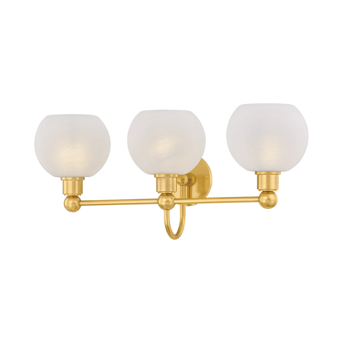 Jerica Bath Vanity Light in Aged Brass (3-Light).
