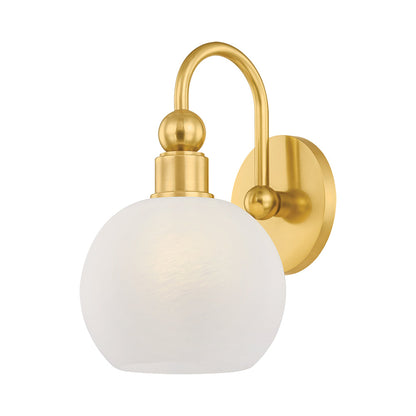 Jerica Bath Wall Light in Aged Brass.
