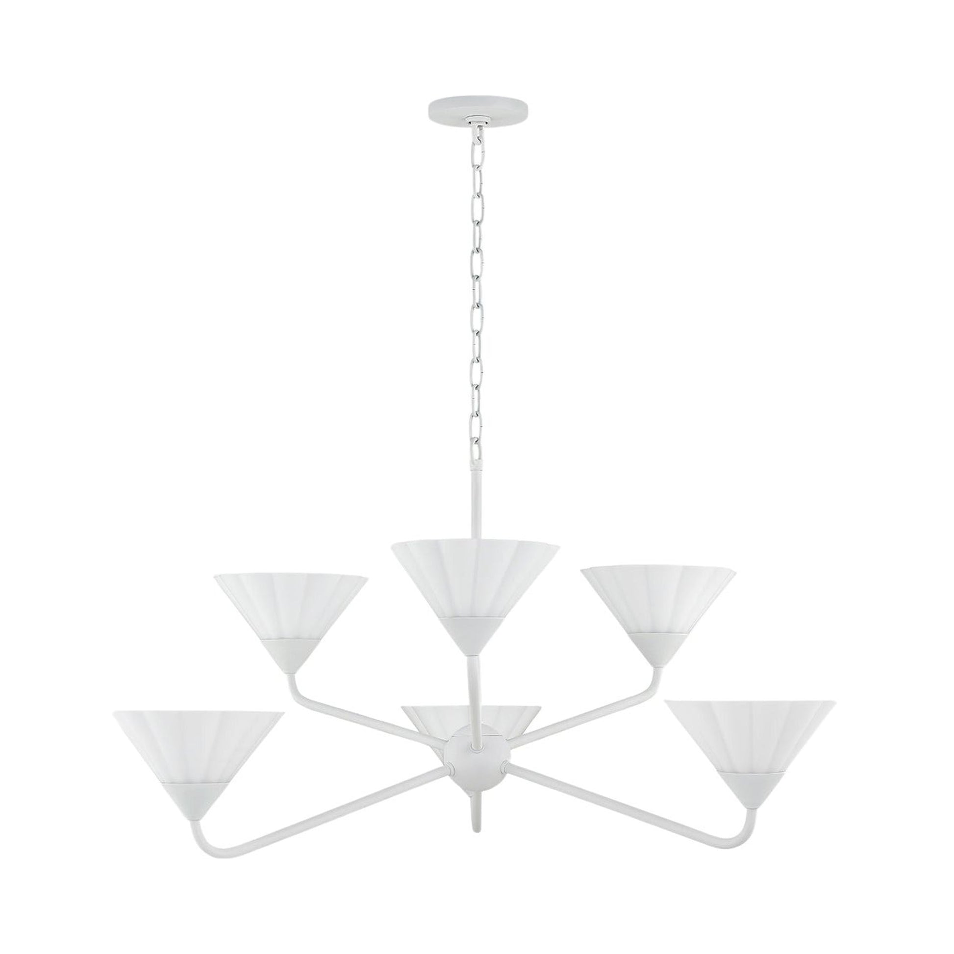 Kelsey Chandelier in Textured White.