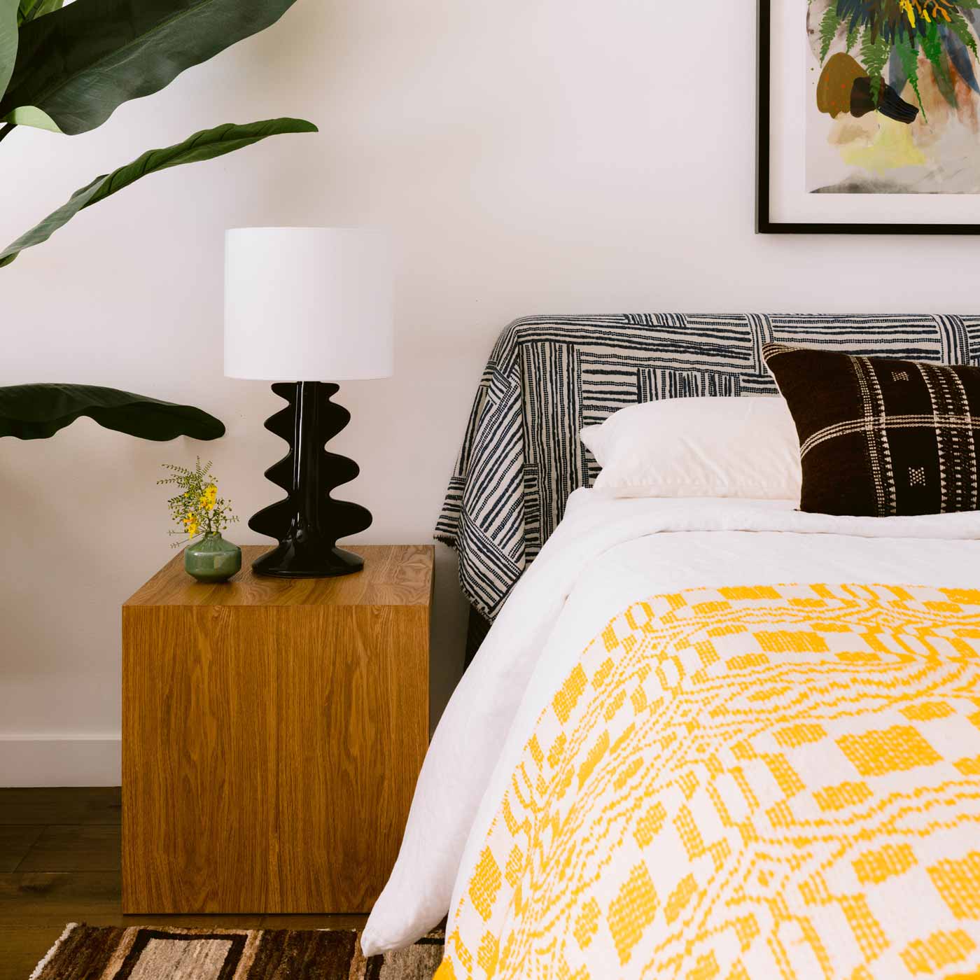 Liwa Table Lamp in bedroom.