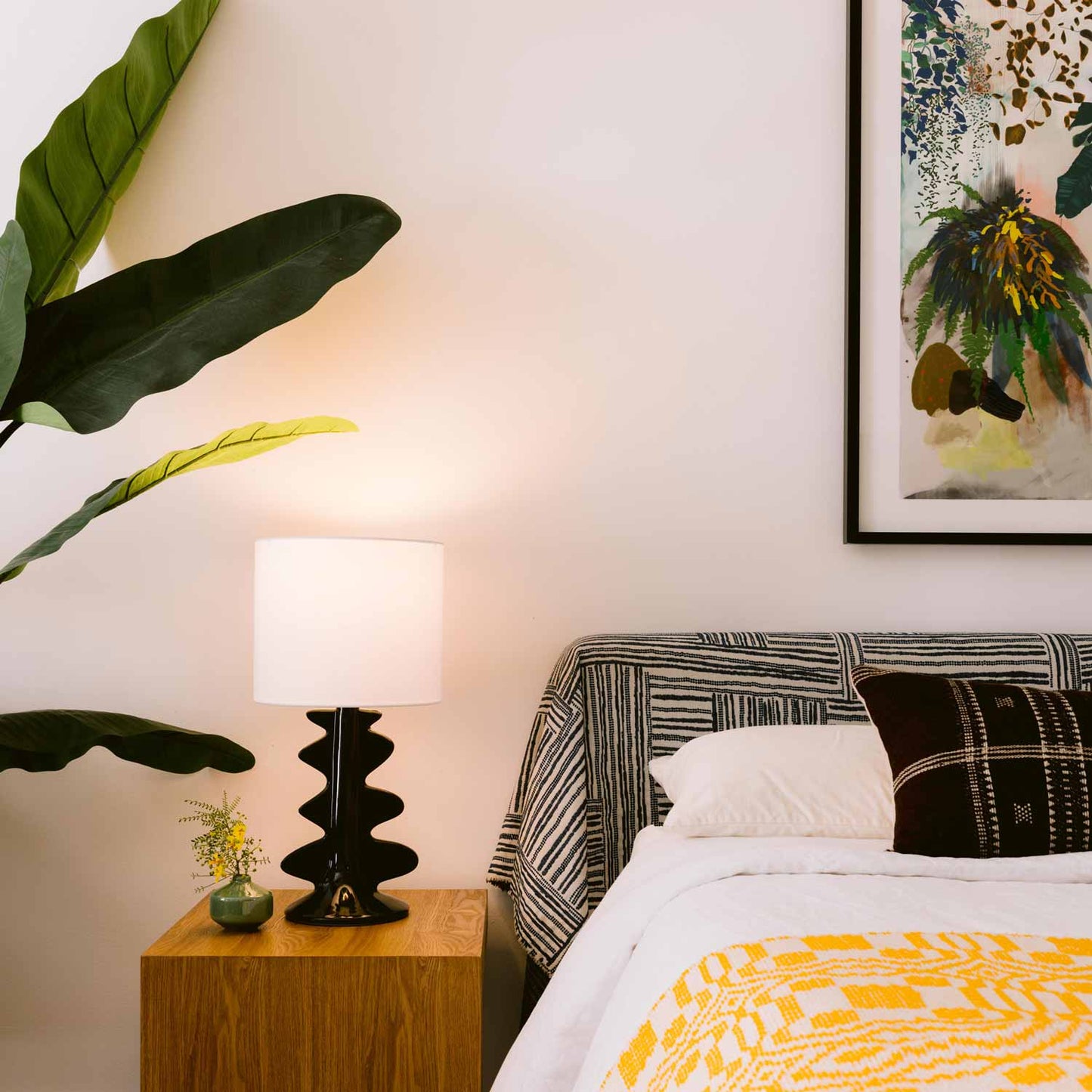 Liwa Table Lamp in bedroom.