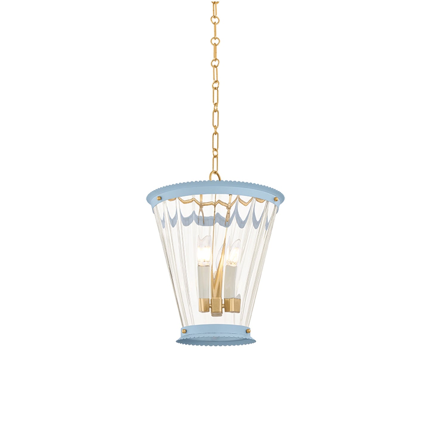 Lucretia Pendant Light in Arctic Blue.