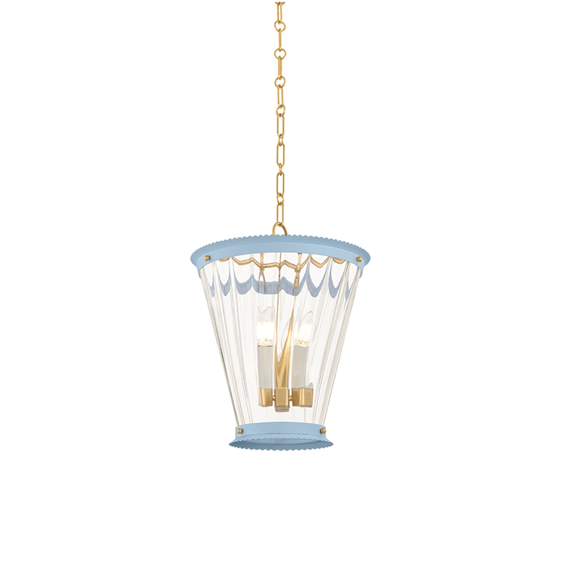 Lucretia Pendant Light in Arctic Blue.
