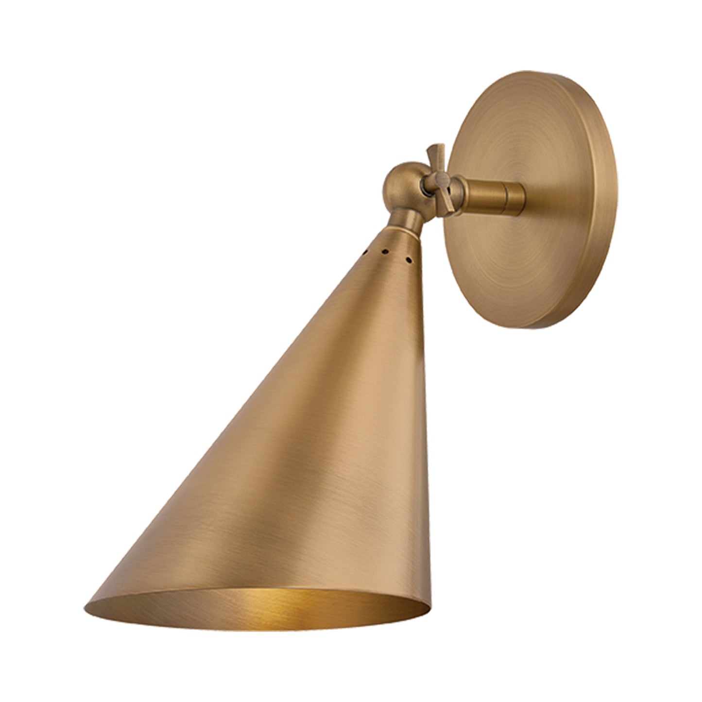 Luneth Wall Light in Patina Brass.