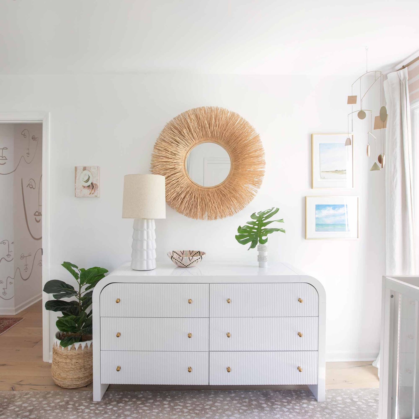 Maisie Ceramic Table Light in living room.