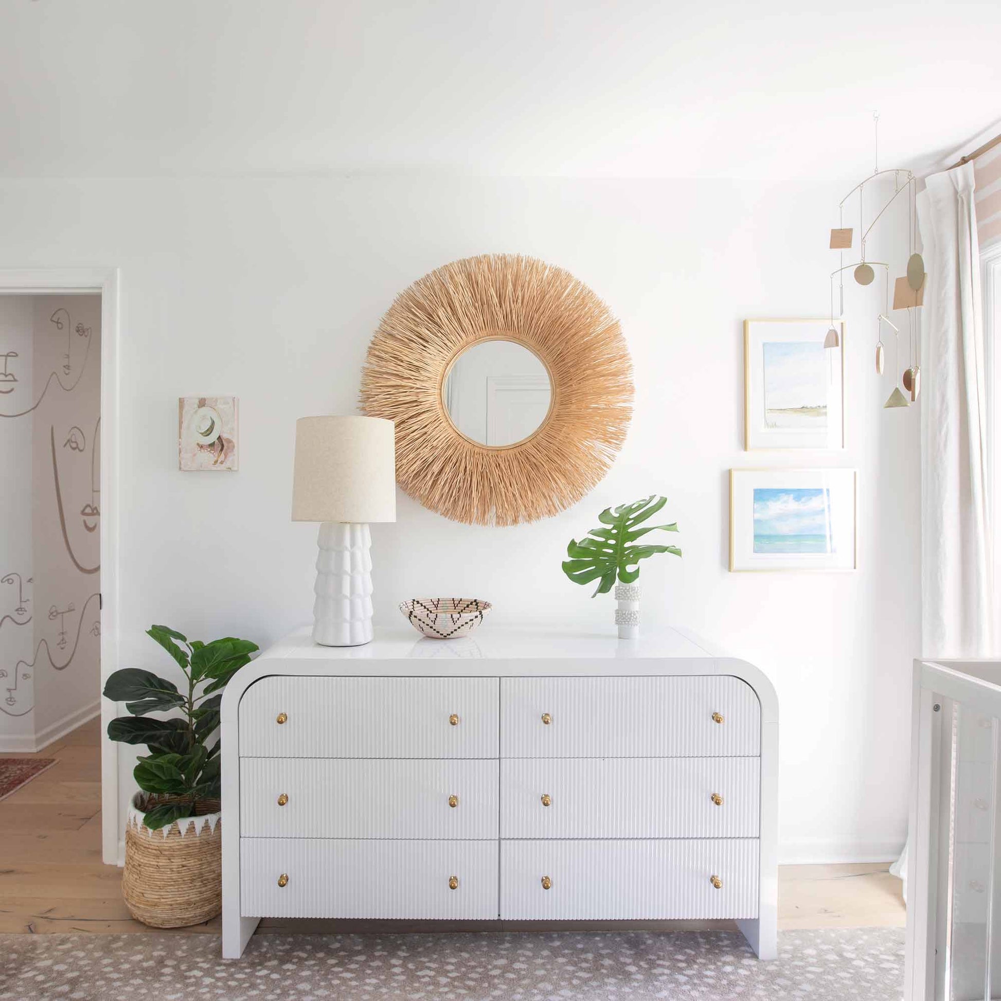 Maisie Ceramic Table Light in living room.
