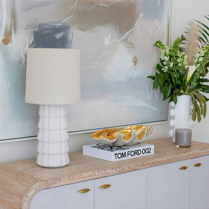 Maisie Ceramic Table Light in living room.