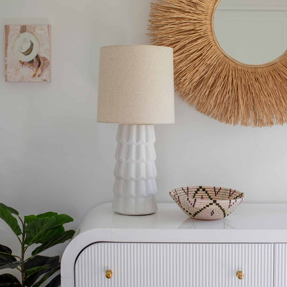 Maisie Ceramic Table Light in living room.