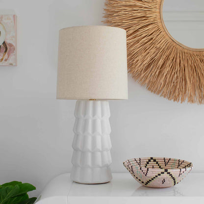 Maisie Ceramic Table Light in living room.