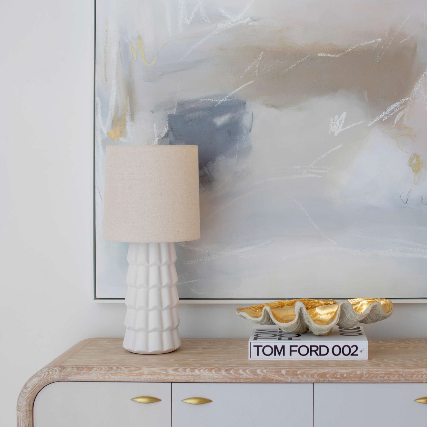 Maisie Ceramic Table Light in living room.