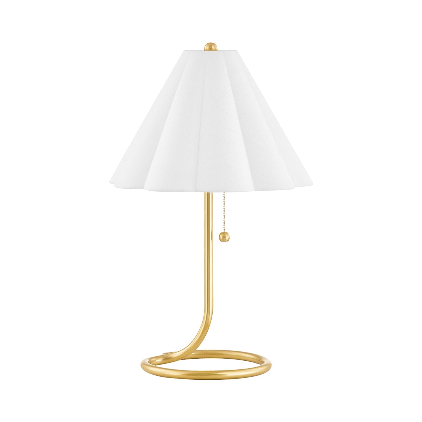 Martha Table Lamp in White Linen.