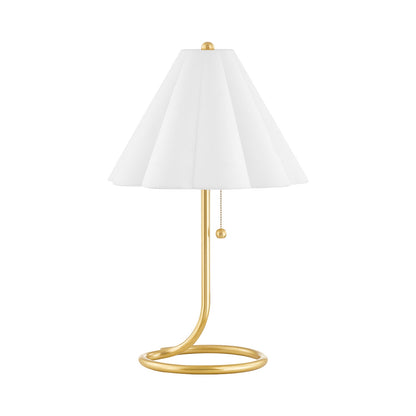 Martha Table Lamp in White Linen.