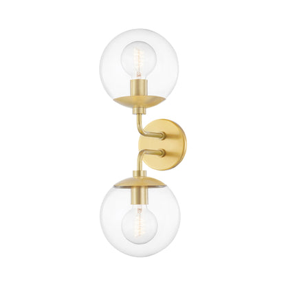 Meadow Wall Light in Aged Brass.
