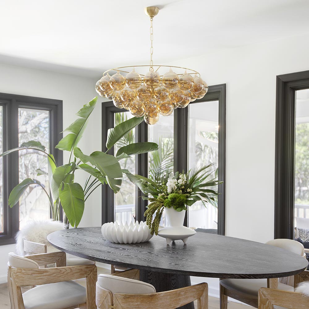 Mimi Chandelier in living room.