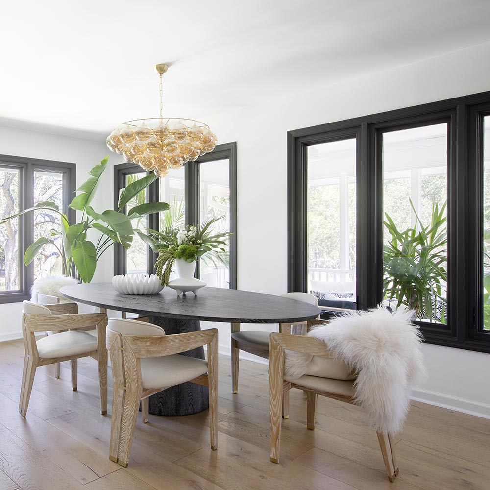 Mimi Chandelier in living room.