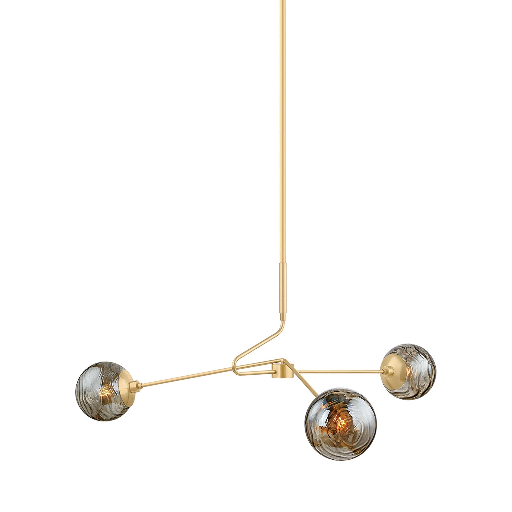 Nyla Chandelier in Aged Brass.