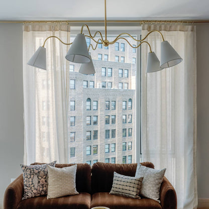 Onda Chandelier in living room.