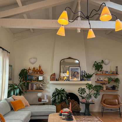 Onda Chandelier in living room.