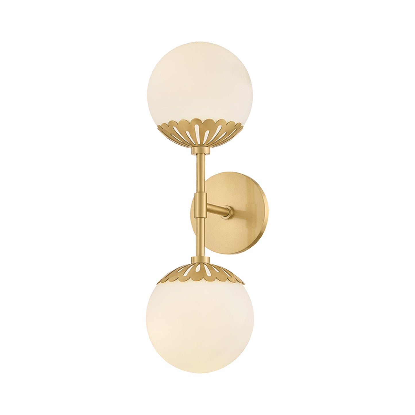 Paige Wall Light in Aged Brass.
