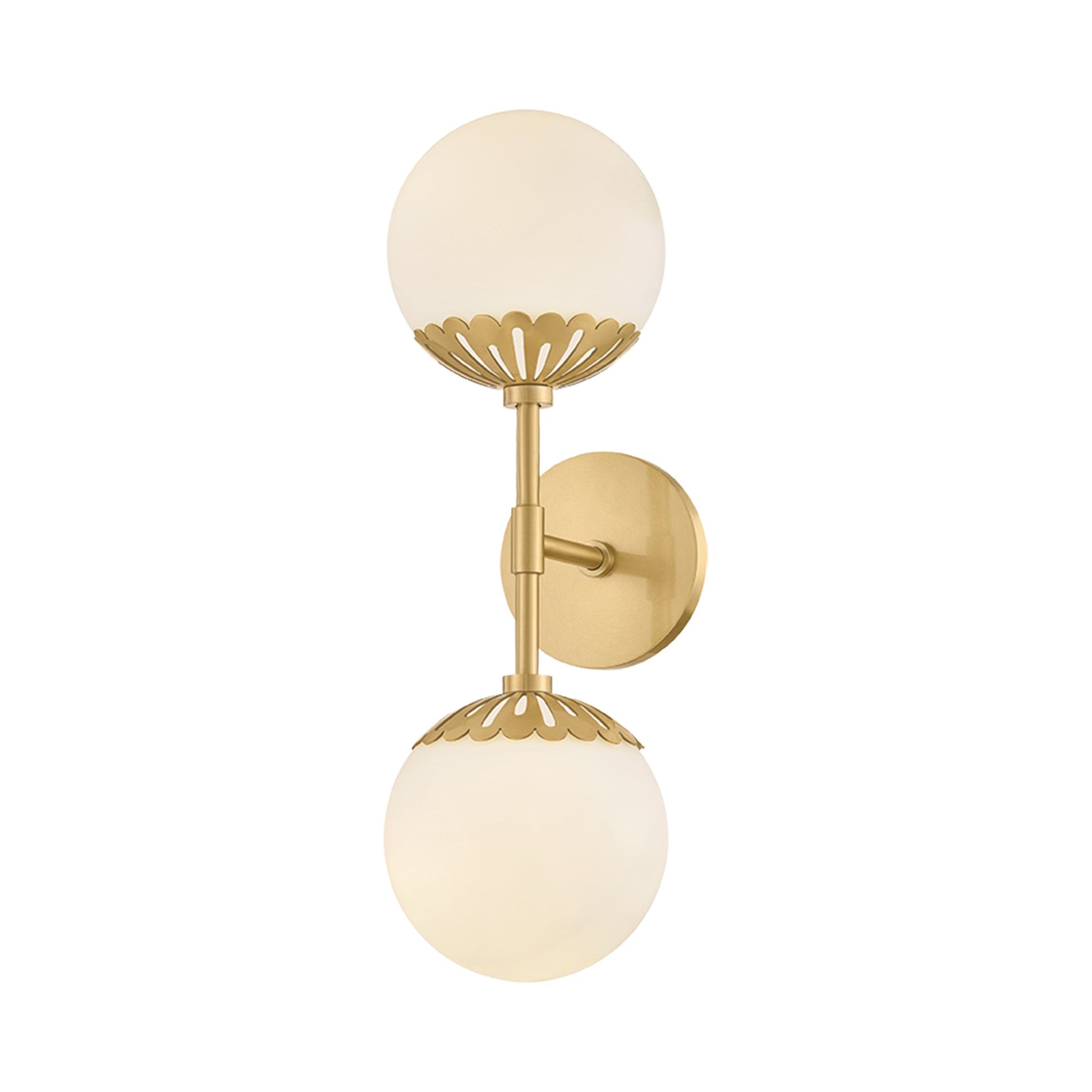 Paige Wall Light in Aged Brass.