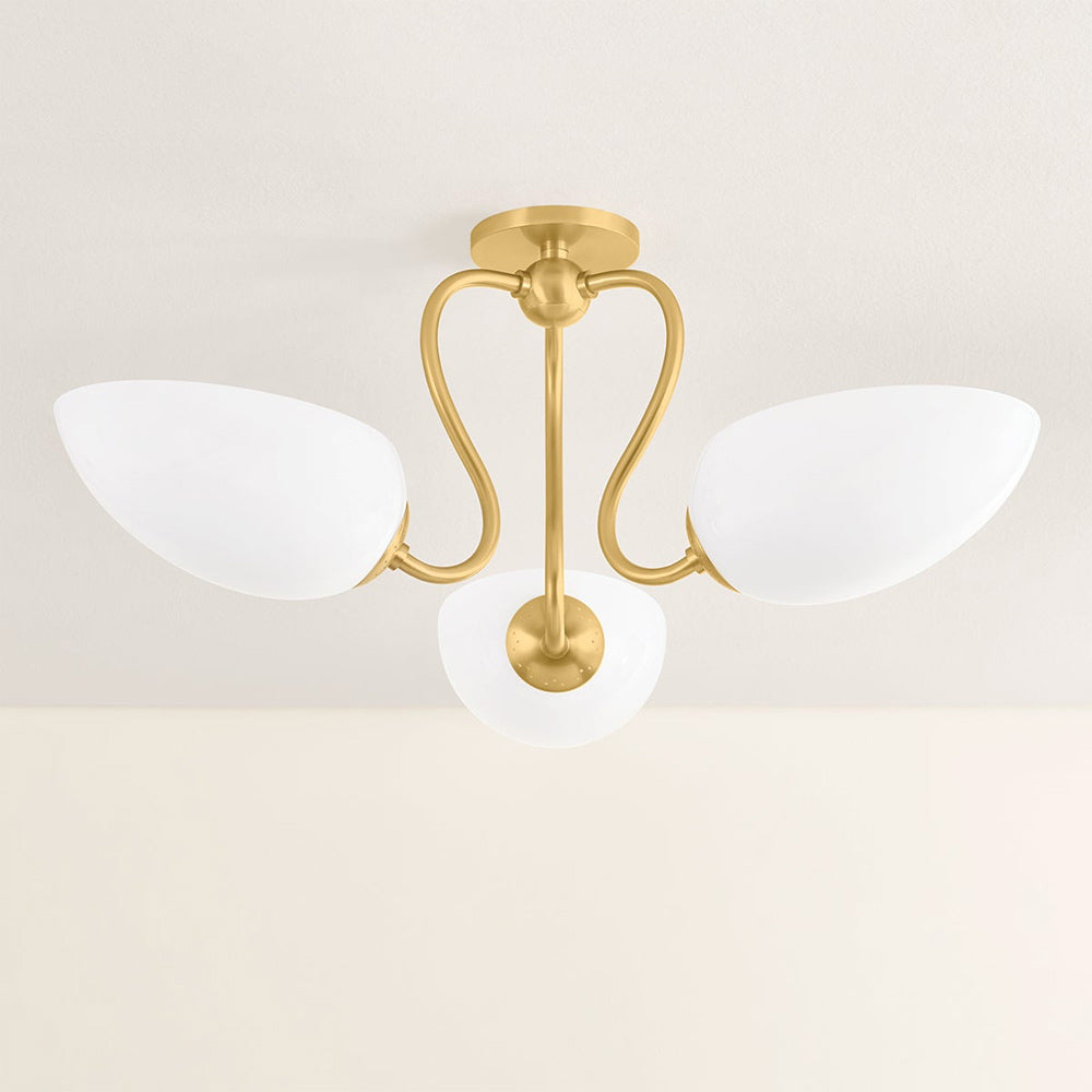 Reva Semi Flush Mount Ceiling Light in Detail.