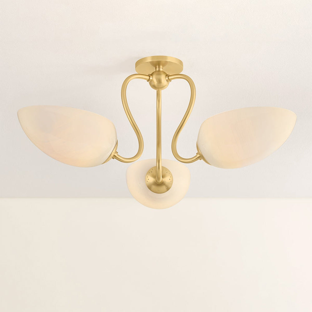 Reva Semi Flush Mount Ceiling Light in Detail.