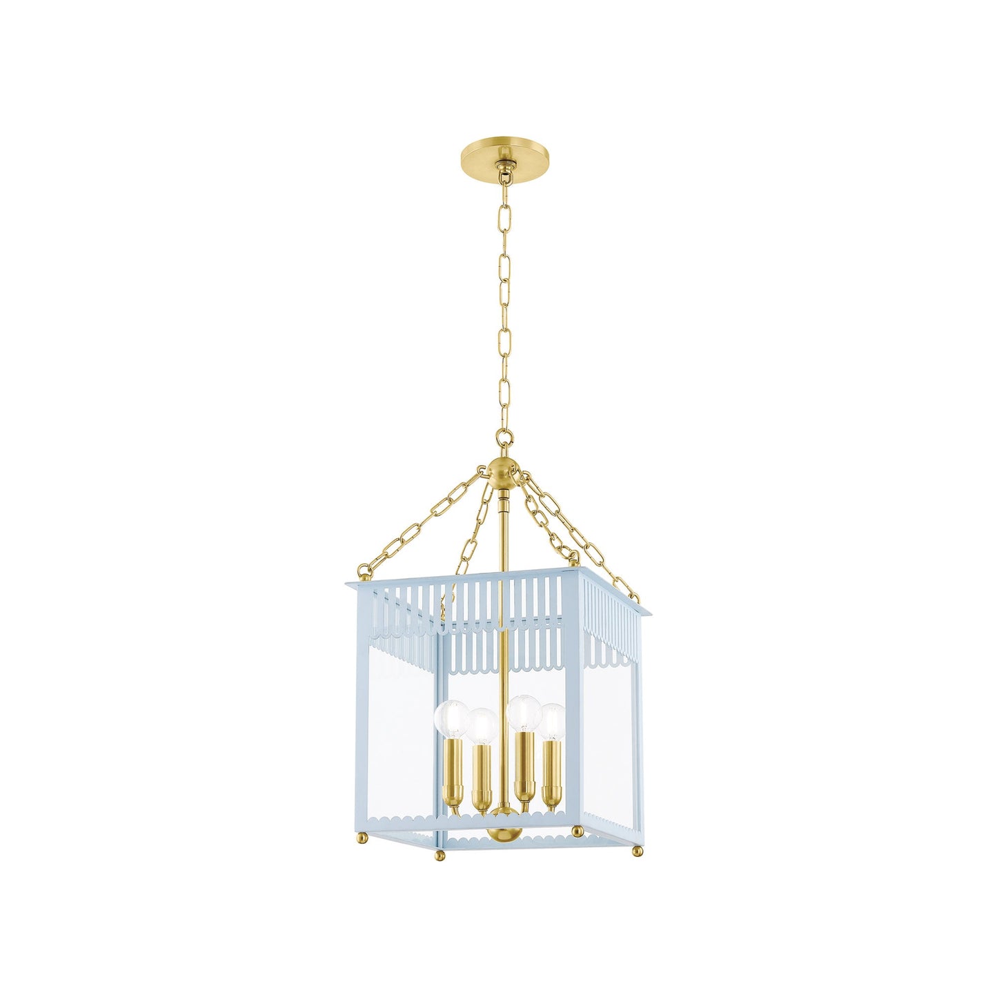 Rosalie Chandelier in Soft Arctic Blue (Small).