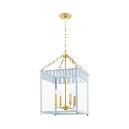 Rosalie Chandelier in Soft Arctic Blue (Large).