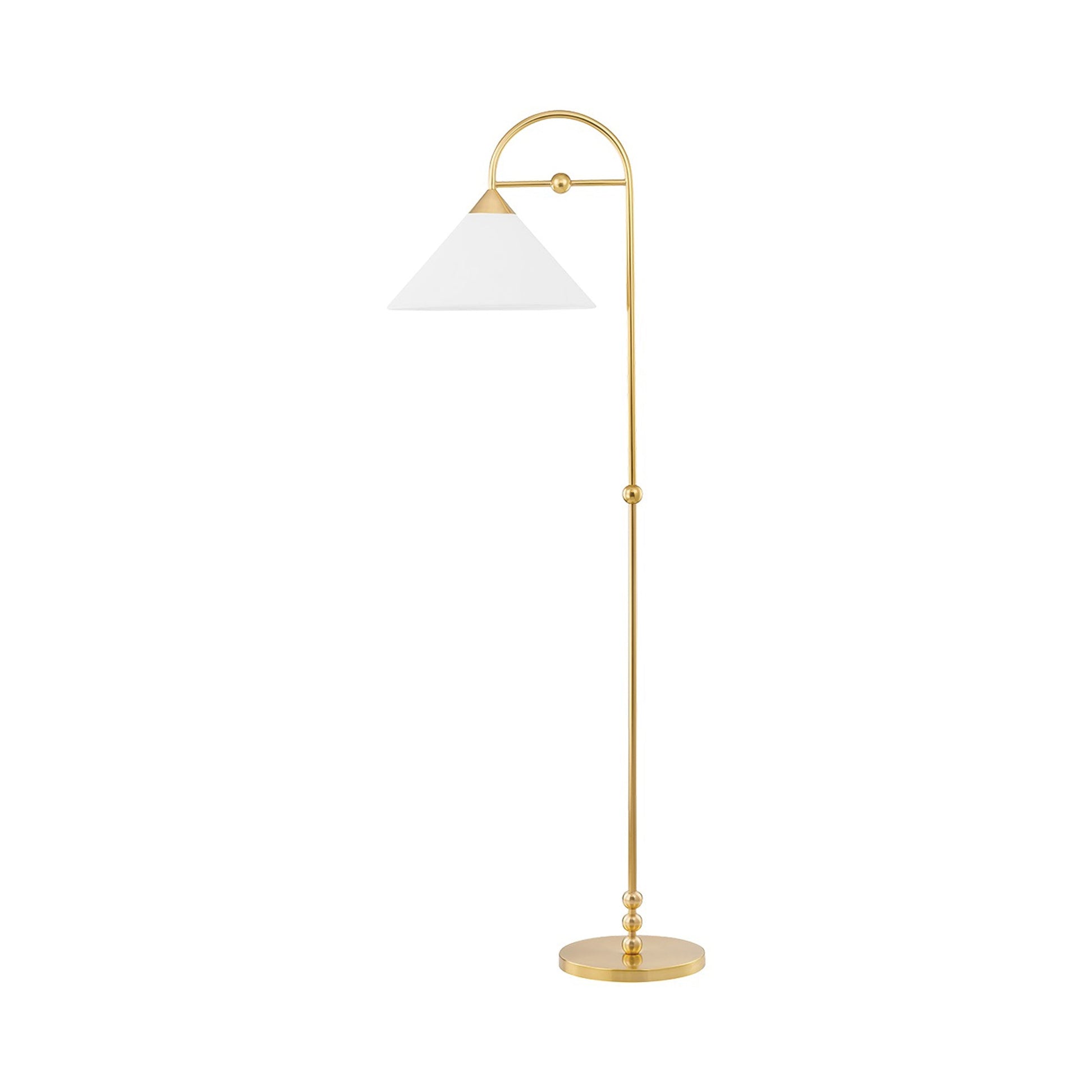 Sang Floor Lamp in Aged Brass.