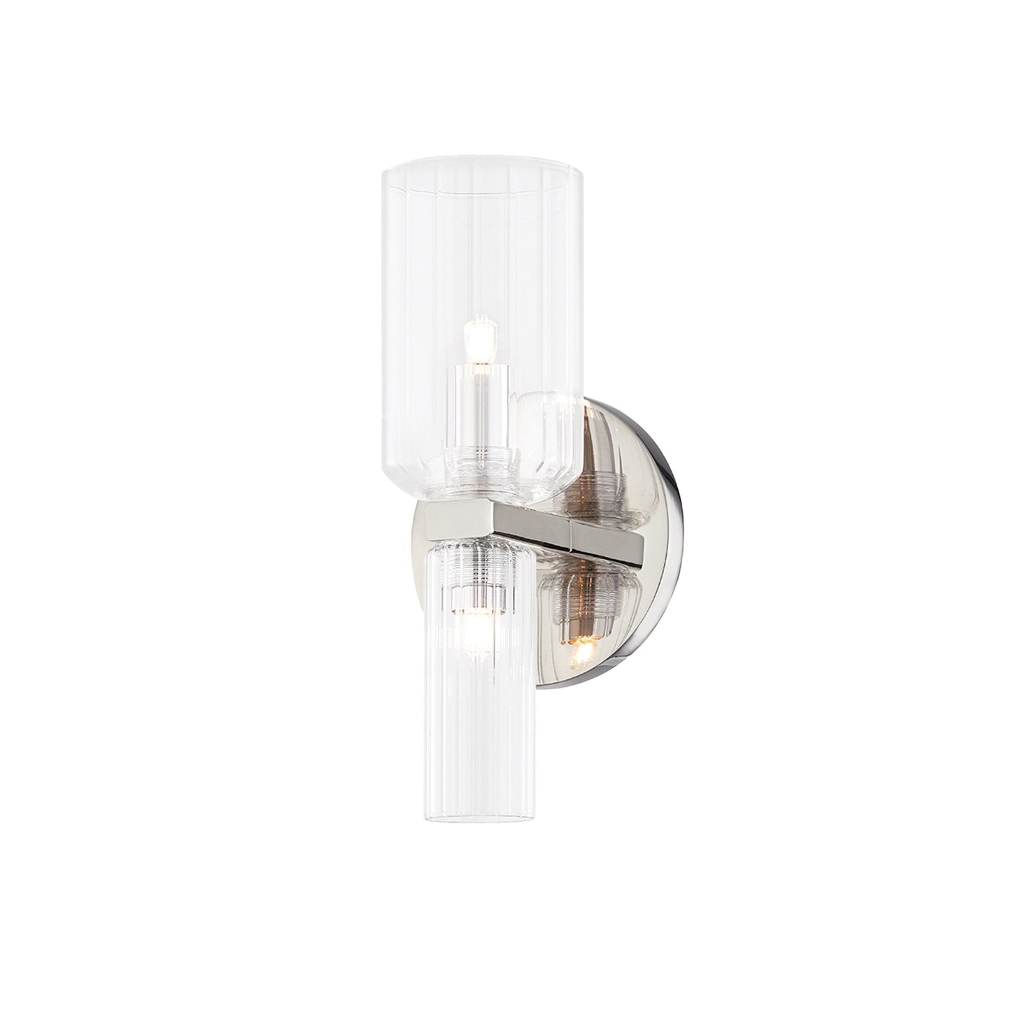 Tabitha Bath Wall Light in Polished Nickel.