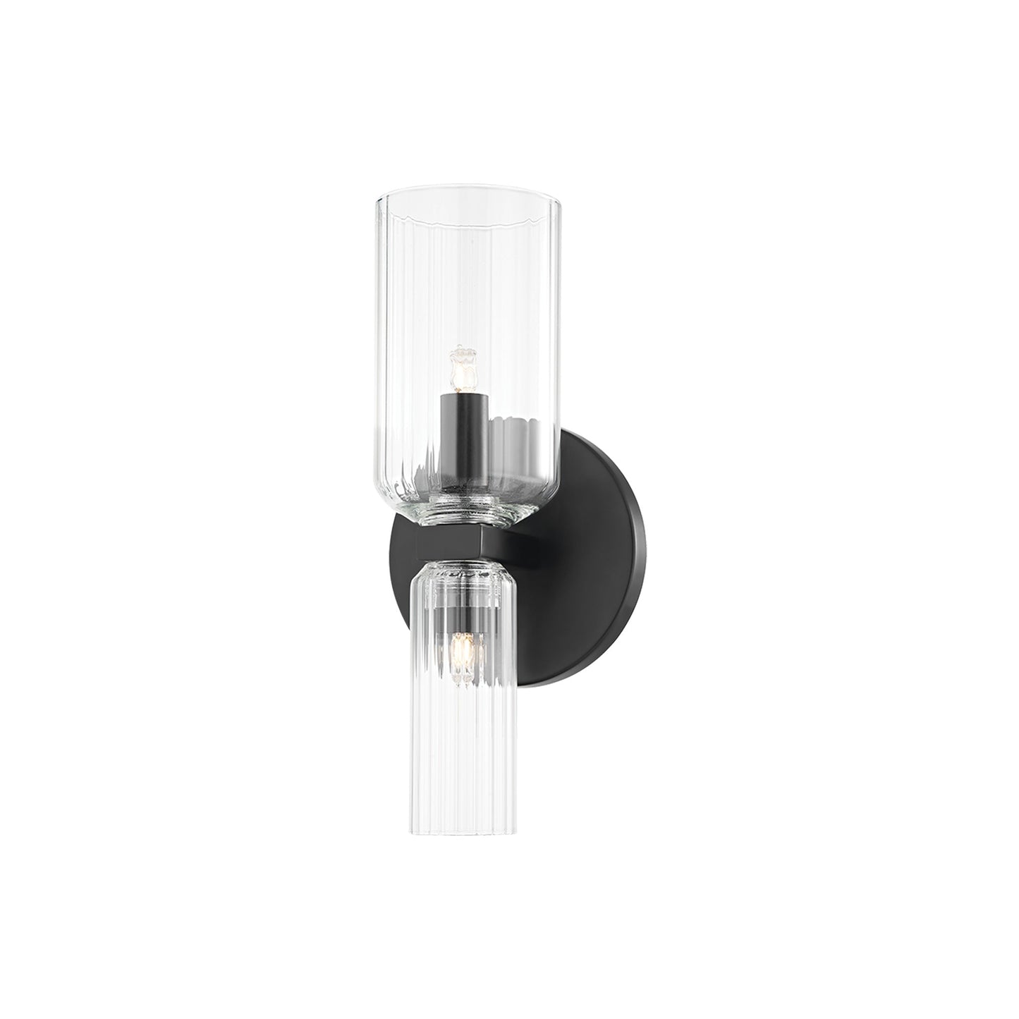 Tabitha Bath Wall Light in Soft Black.