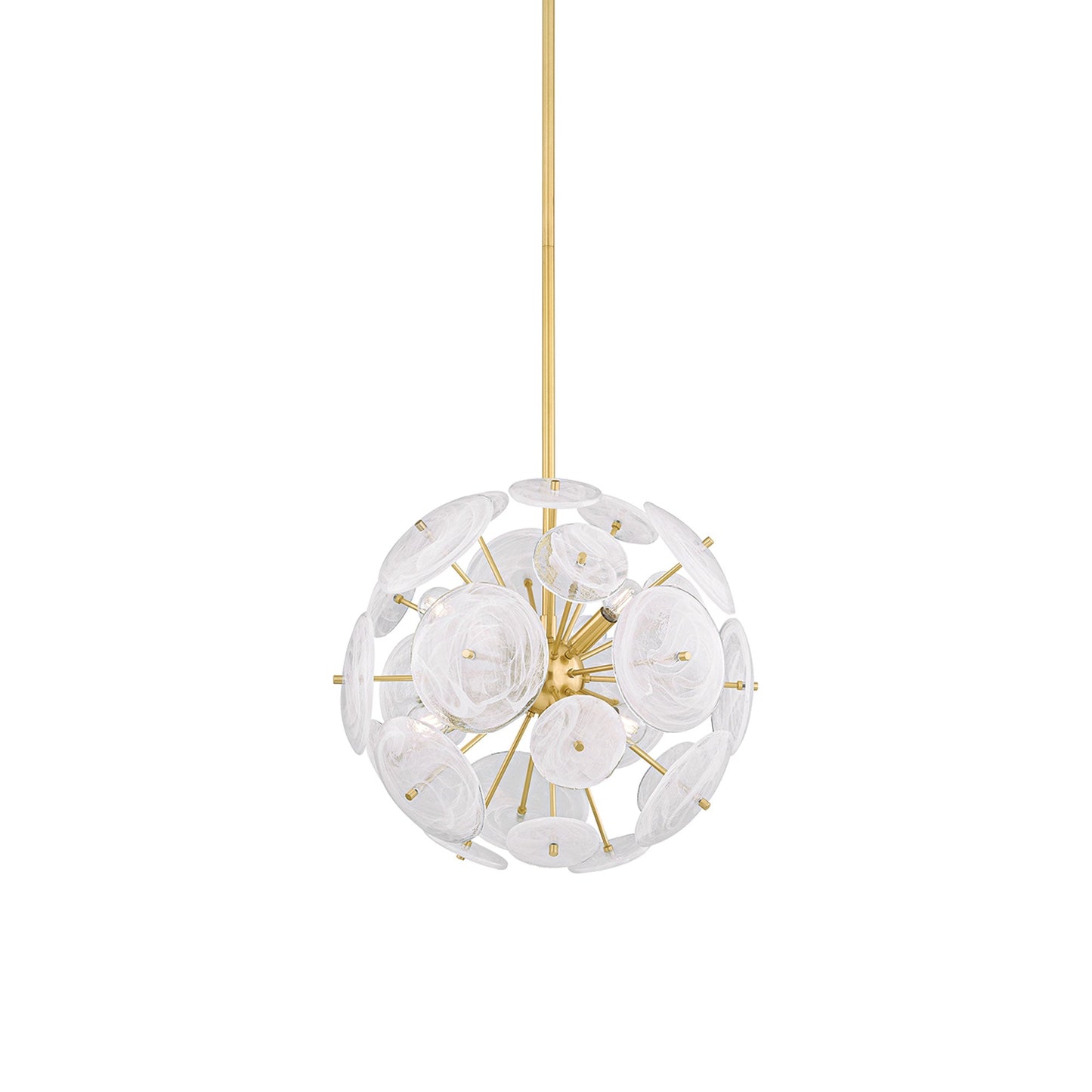 Tamara Chandelier in Aged Brass (6-Light).