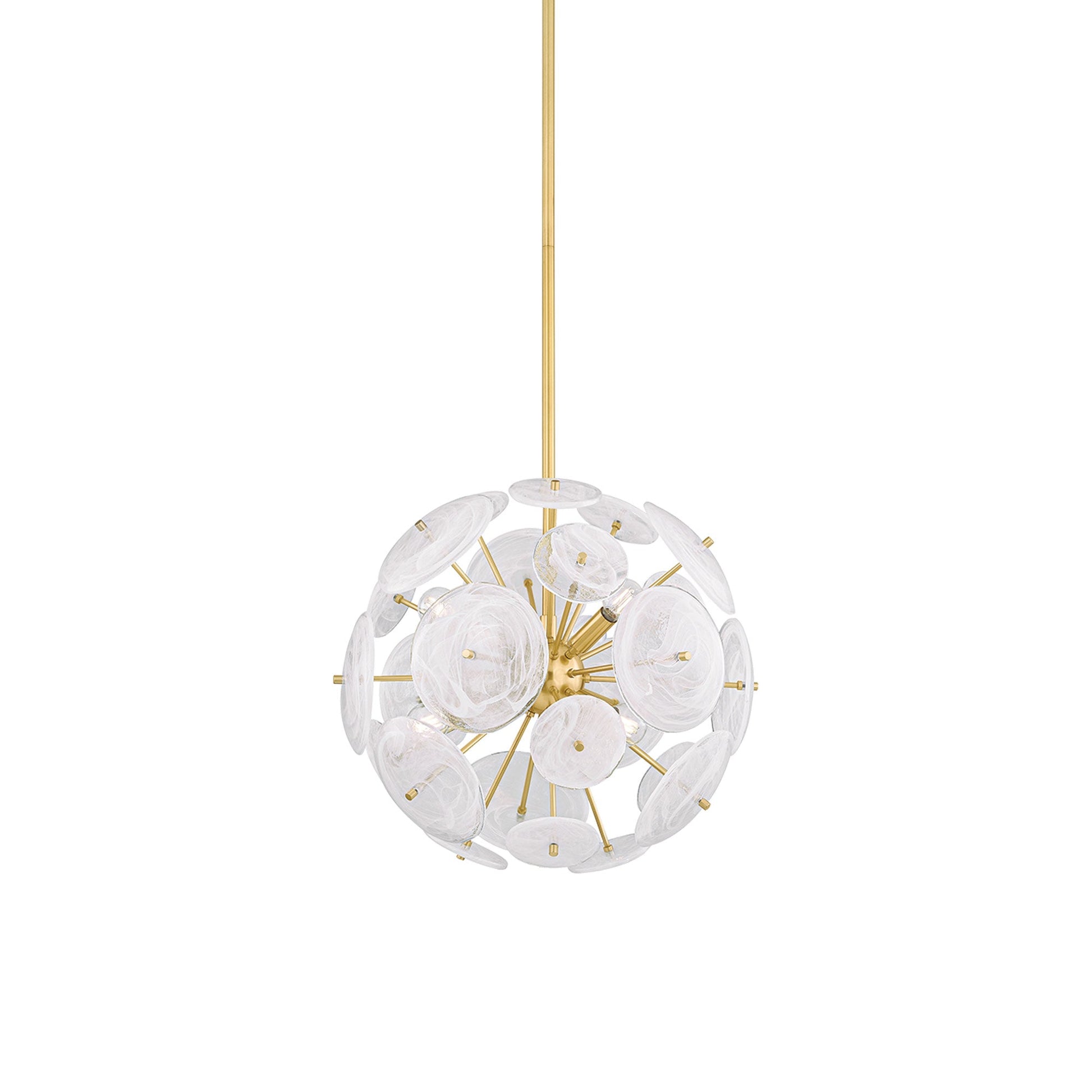 Tamara Chandelier in Aged Brass (6-Light).