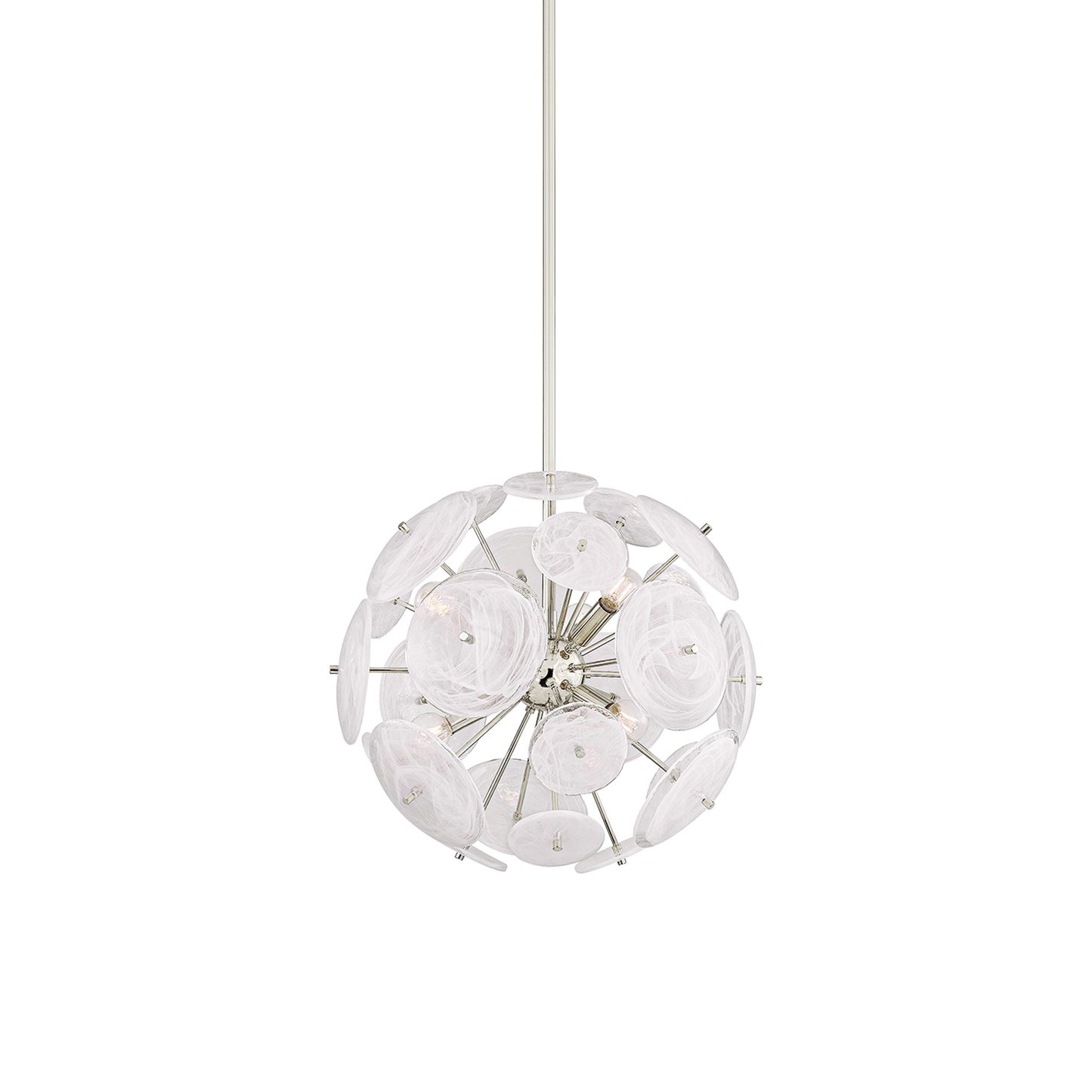 Tamara Chandelier in Polished Nickel (6-Light).