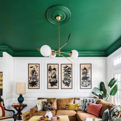 Victoria Chandelier in living room.