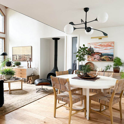 Victoria Chandelier in living room.