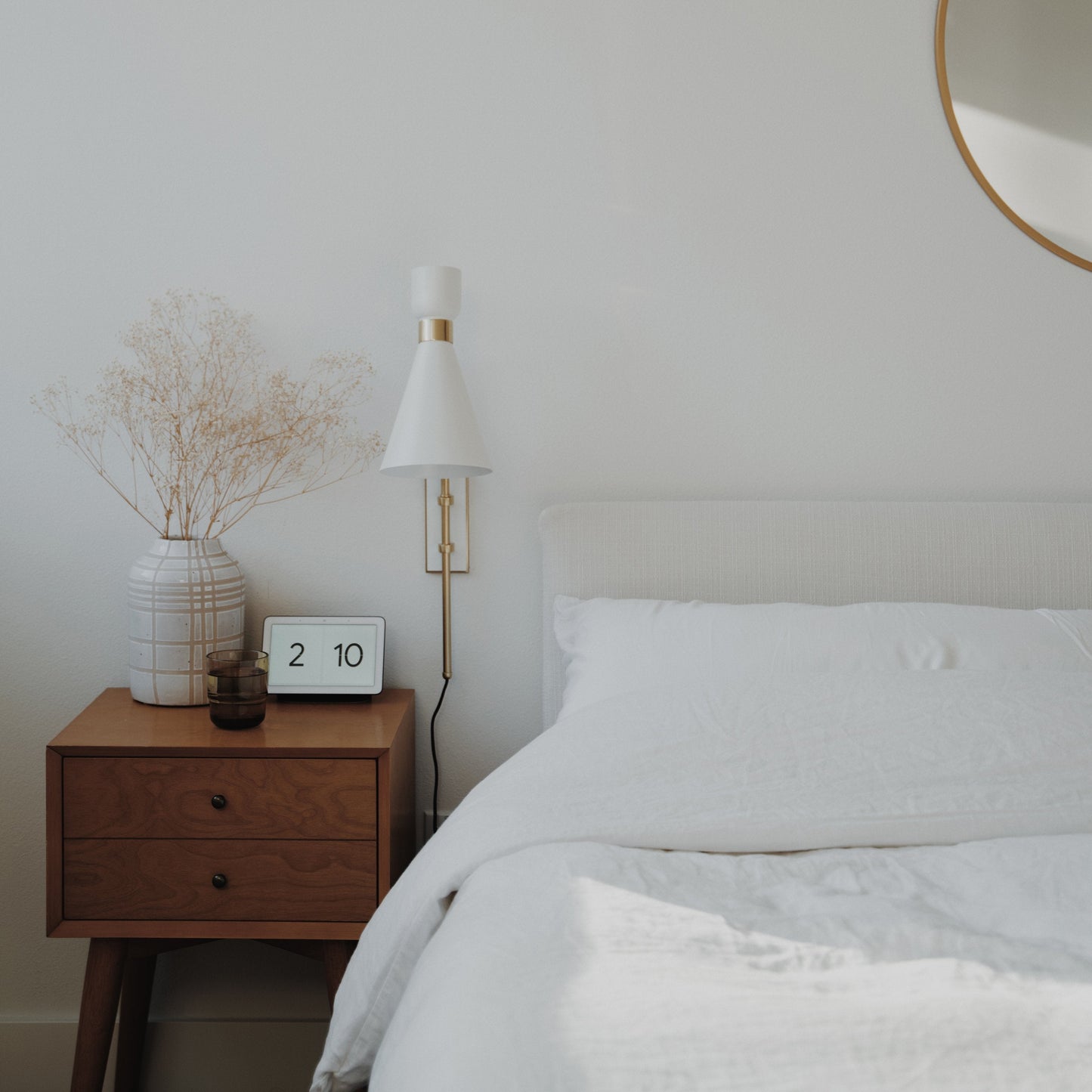 Willa Wall Light in bedroom.