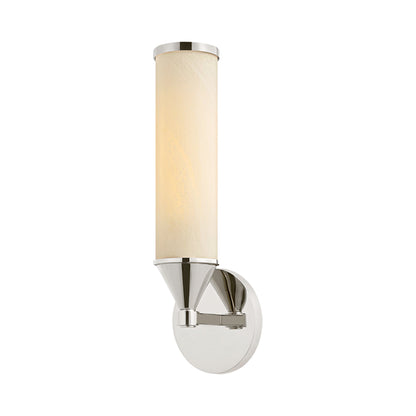 Zinnia Single Wall Light in Polished Nickel.