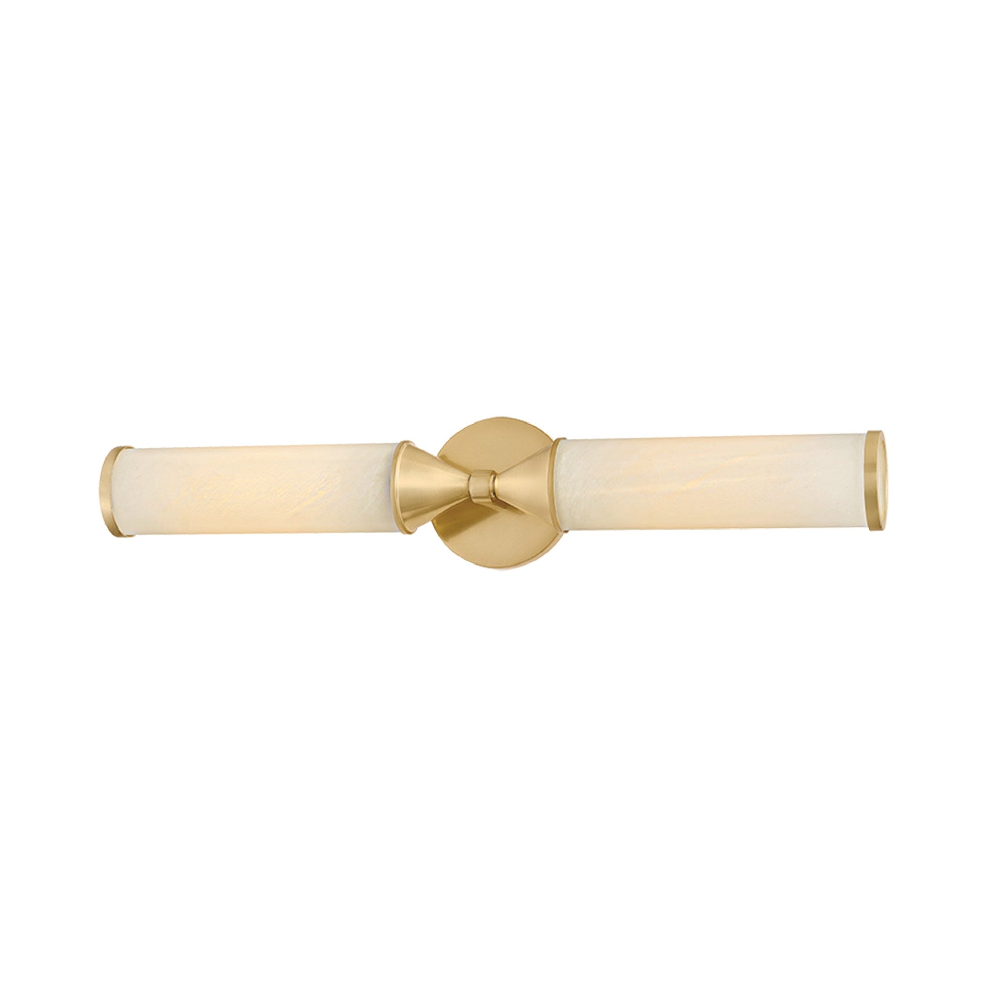 Zinnia Wall Light in Aged Brass.
