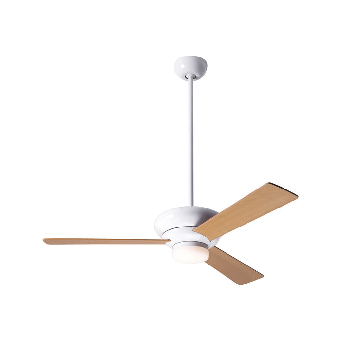 Altus 42-Inch LED Ceiling Fan in Gloss White/Maple (42-Inch).