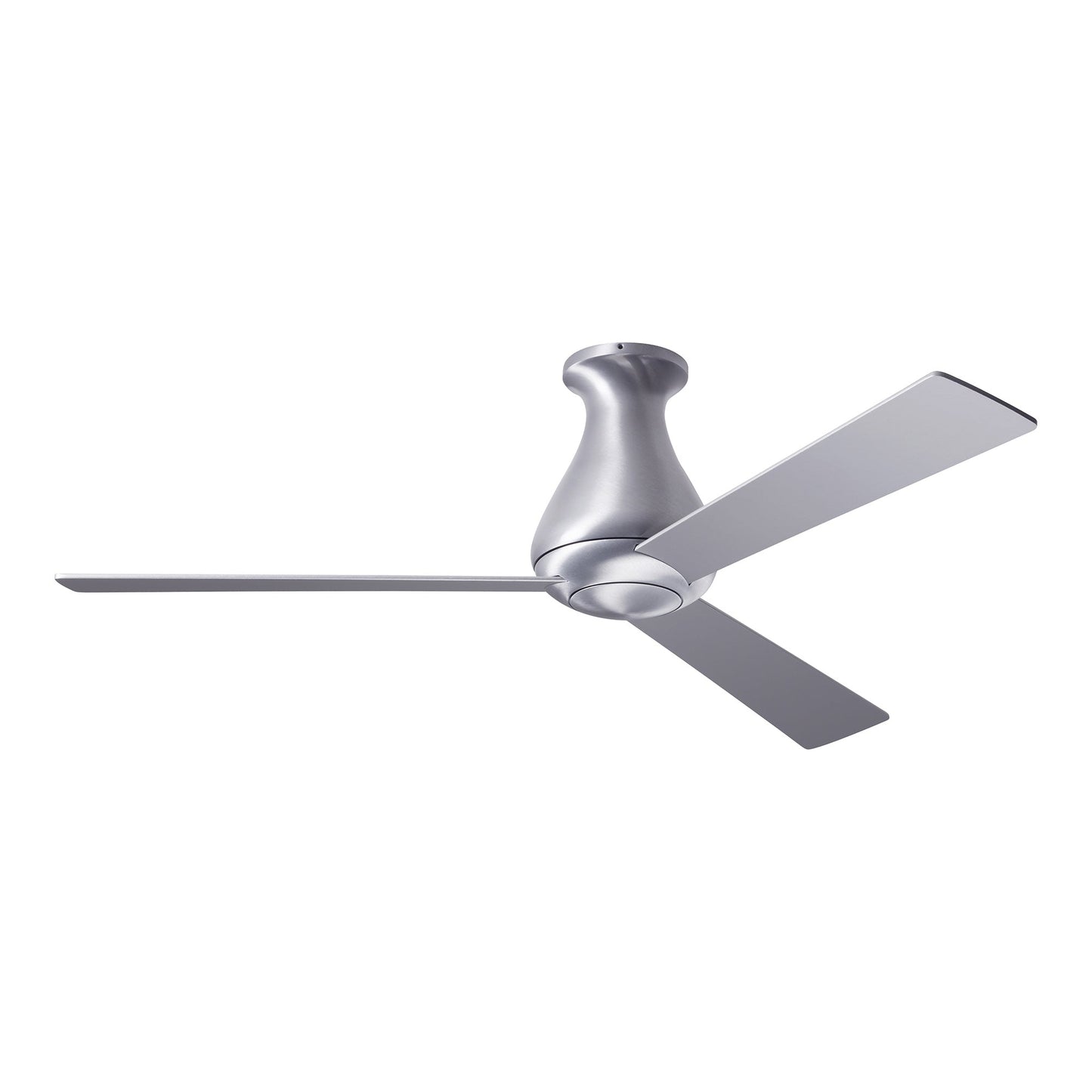 Altus 52-Inch Flush Mount Ceiling Fan in Brushed Aluminum/Aluminum (Non-LED).