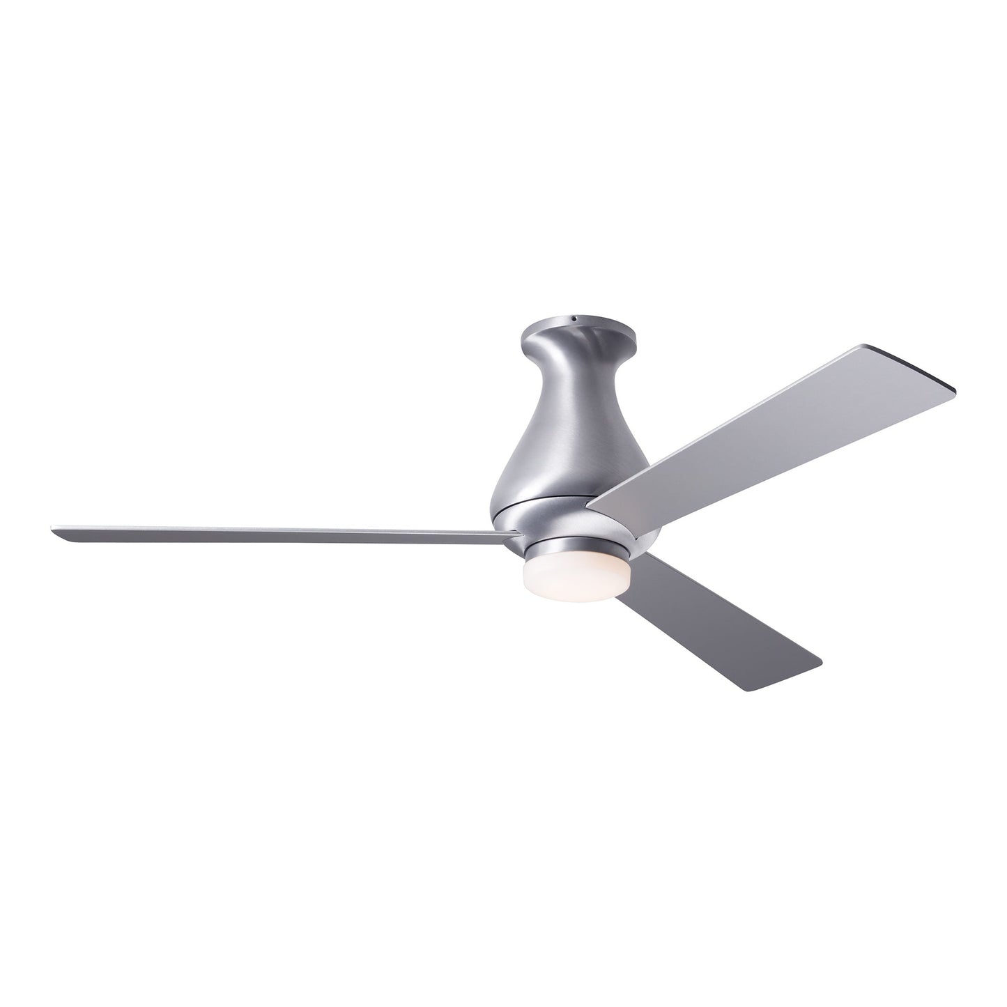 Altus 52-Inch Flush Mount Ceiling Fan in Brushed Aluminum/Aluminum (LED).