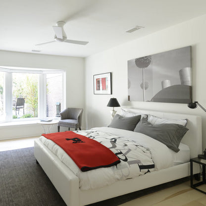 Altus 52-Inch Flush Mount Ceiling Fan in bedroom.