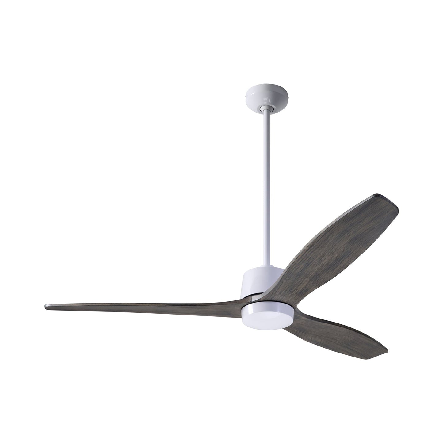 Arbor DC Ceiling Fan in Gloss White (Graywash Blade).