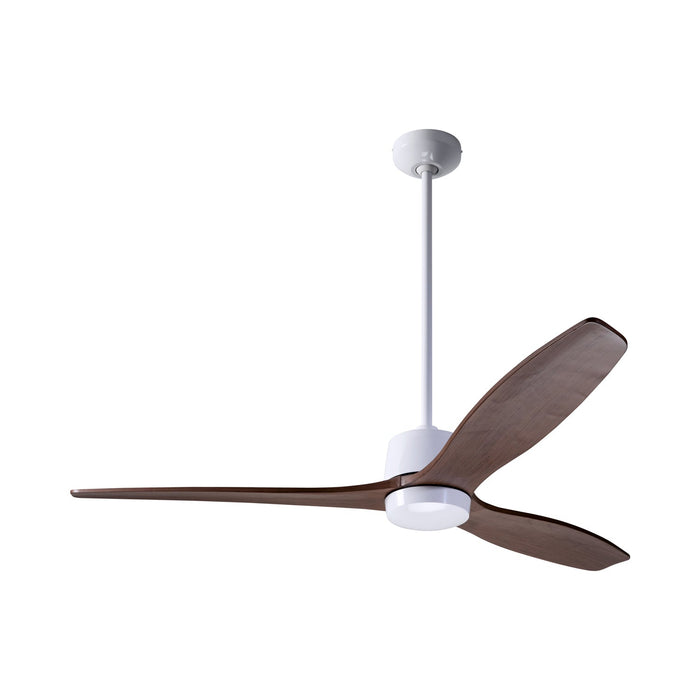 Arbor DC Ceiling Fan in Gloss White (Mahogany Blade).