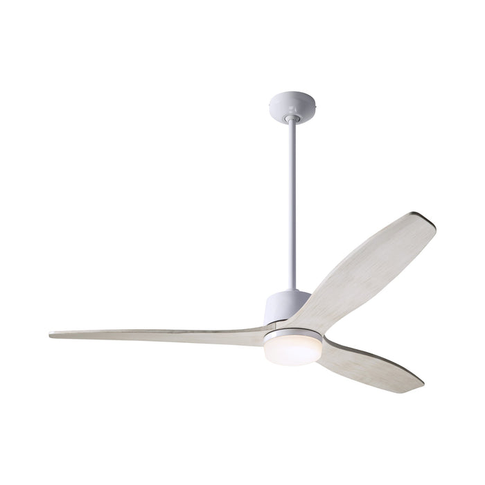 Arbor DC LED Ceiling Fan in Gloss White (Whitewash Blade).