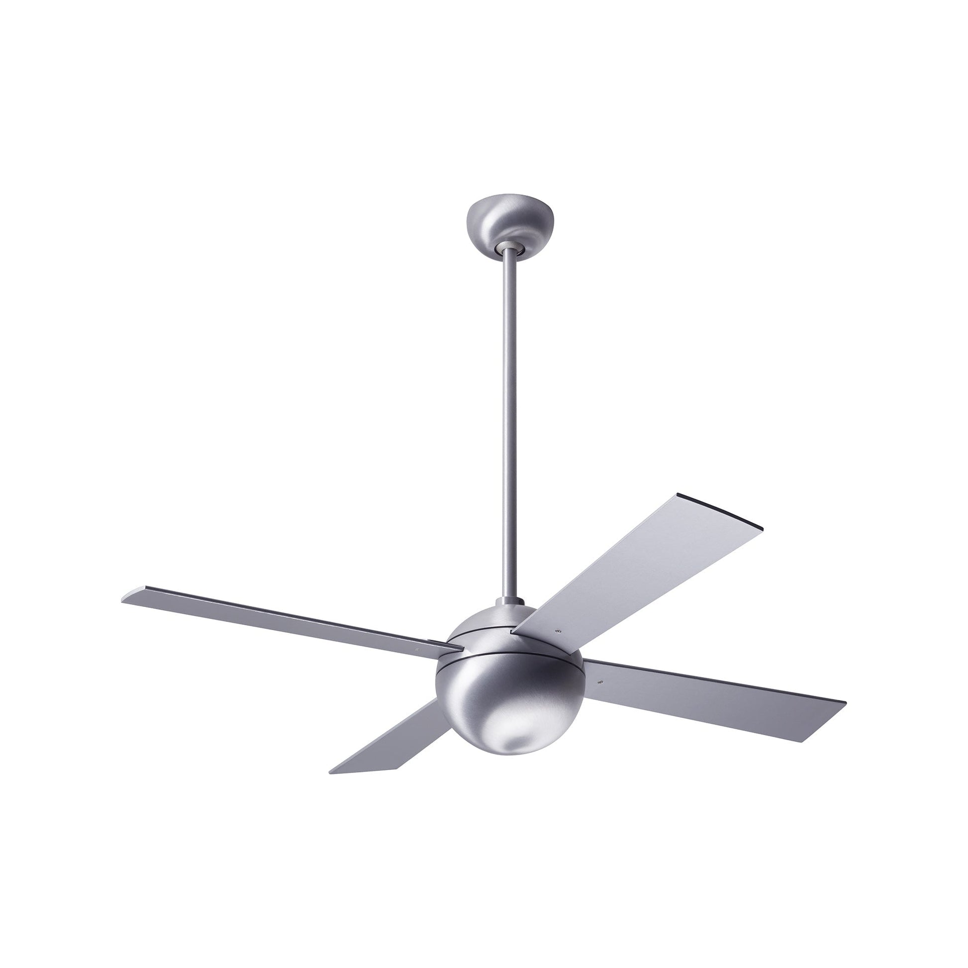 Ball 42-Inch Ceiling Fan in Brushed Aluminum/Aluminum.