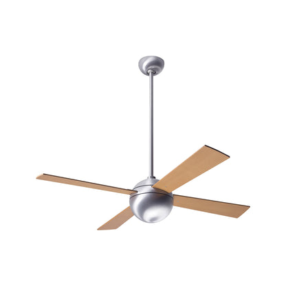 Ball 42-Inch Ceiling Fan in Brushed Aluminum/Maple.